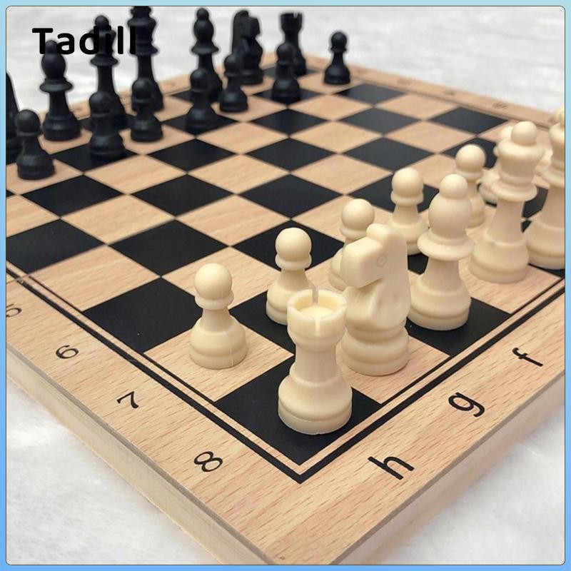 Bộ gấp cao cấp Tích hợp thêm miếng tròn - Cờ vua quốc tế và Trò chơi bảng Backgammon 3 trong 1