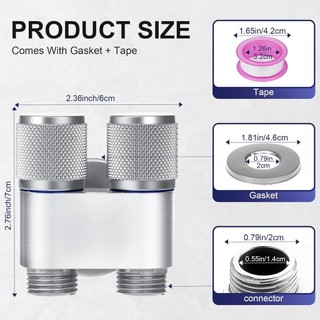 Bộ phun Bidet 1 trong 2 ra Van điều khiển kép G1 2 Máy phun vệ sinh cầm tay để rửa phụ nữ Vải thú cưng Sử dụng vệ sinh phòng tắm thép không gỉ kim loại cho thú cưng phù hợp dùng cho gia đình căn hộ văn phòng và không gian nhỏ