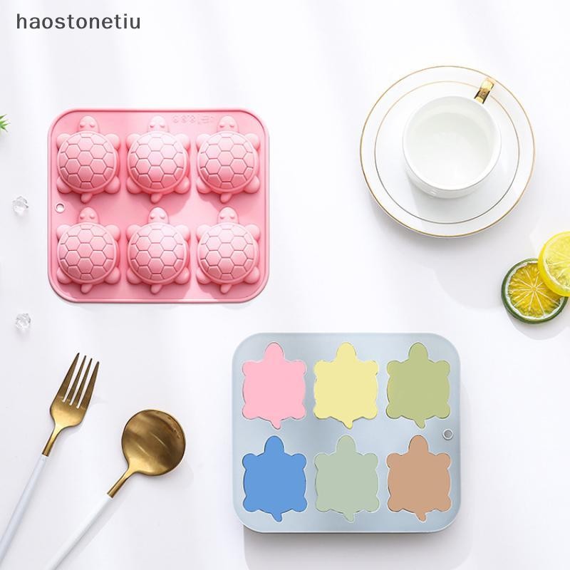 HA 6 Liên Tục Hình Rùa Khuôn Silicon Hoạt Hình Rùa Chocolate Khuôn Kẹo Pudding Khay Handmade Xà Phòng Bánh Khuôn n