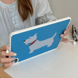 Vỏ cứng Acrylic Tuya Blue Puppy Cover cho Mini6 Mini7 A17Pro IPad 5 6 7 8 9 10 11 A16 Air 2 3 4 5 6 Air 11 M2 Pro10.5 10.2 "Pro11 2018 2020 2021 2022 M4 Pro13 2024 2025