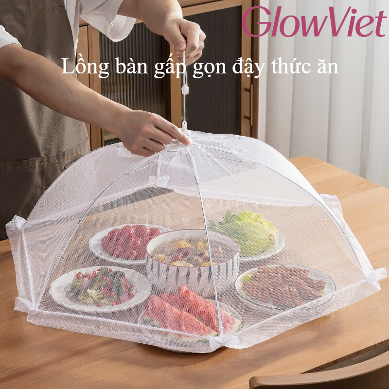 Lồng bàn gấp gọn đậy thức ăn, Bảo vệ thức ăn, Chống ruồi hiệu quả, Có thể gấp gọn & mang đi
