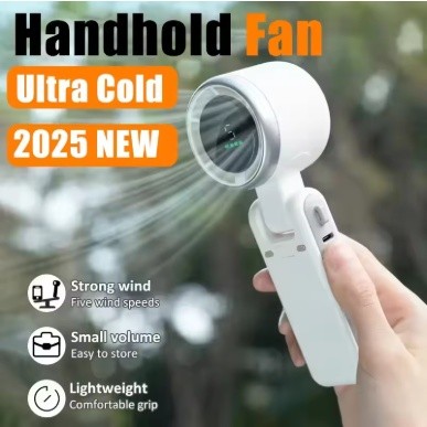 Cầm Tay Gấp Tốc Độ Cao Turbo Quạt 2025 Mới Di Động Treo Cổ Ngoài Trời Bạo Lực Gió Để Bàn Quạt Bỏ Túi Quạt Dropshipping