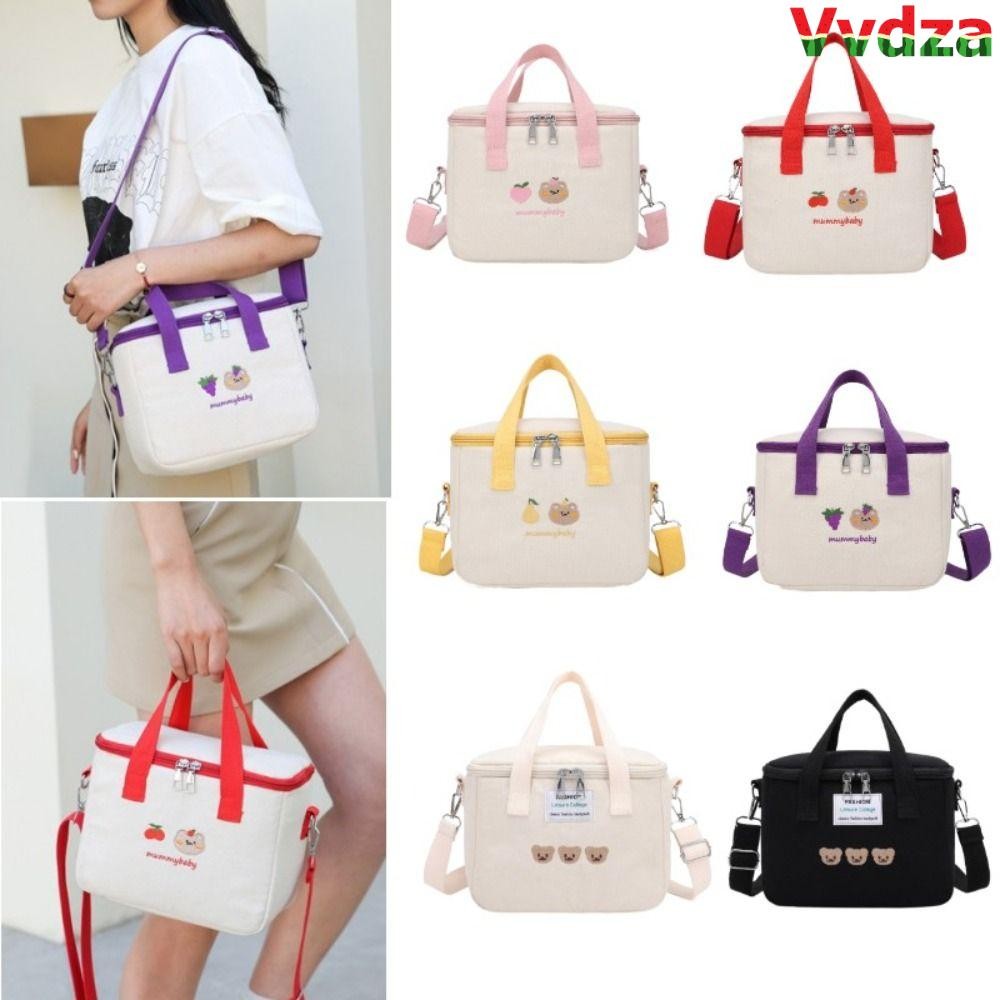 Túi Mẹ VVDZA, Túi Cơm Trưa Chống Thấm Nước Gấu Dễ Thương, Hộp Đựng Thực Phẩm Dung Tích Lớn