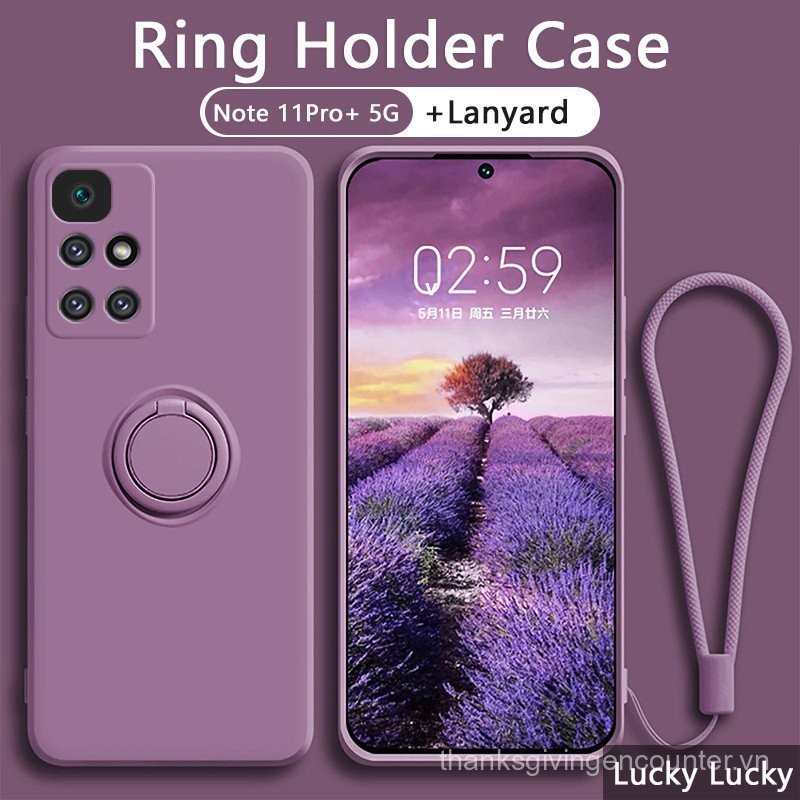 Ốp lưng Redmi NOTE10 4G NOTE10S Note 11 Pro Plus 5G sang trọng, silicone lỏng mềm chống sốc, giá đỡ từ tính, dây đeo, Xiaomi Mi Redmi Note 11 Pro+