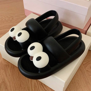 XIXITIAO Giày Sandal Ngoài Trời Dễ Thương Phong Cách Mới Mắt Lớn Nữ Mùa Hè Đế Dày Đôi Dép