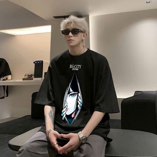 LOCAL BRAND Áo thun Wash Mắt Cô Gái Phong Cách Unisex Form Rộng / Áo thun Mắt Cô Gái Phông Màu Phong Cách Âu Mỹ
