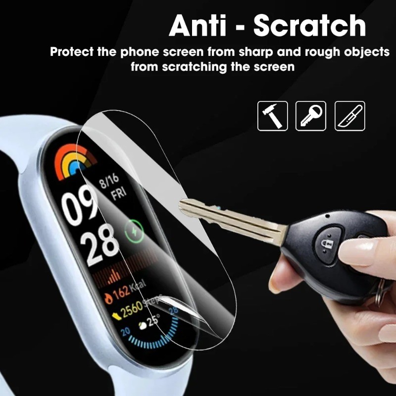Xiaomi Mi Band 10 9 8 7 Pro Active 6 5 4 4C, màn hình HD trong suốt chống trầy xước, miếng dán hydrogel bảo vệ