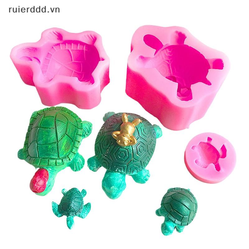 # ruierdd # Khuôn silicon hình con rùa dễ thương theo chủ đề đại dương Nhựa rùa tái sử dụng Khuôn Epoxy Mousse Khuôn nướng bánh sô cô la.