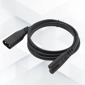 Niki Black IEC 60320 C7 đến C8 Dây nối dài 2x0 75mm2 Dây dẫn để sạc thiết bị