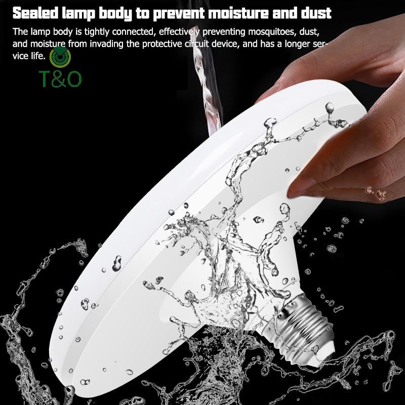[t & O-t] Đèn LED siêu sáng 12W–50W 220V UFO chiếu sáng trong nhà/nhà để xe, ánh sáng trắng ấm [mới]