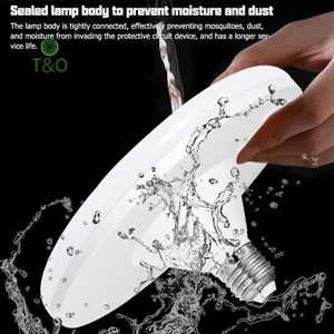 Đèn LED siêu sáng 12W–50W 220V UFO chiếu sáng trong nhà/nhà để xe, ánh sáng trắng ấm [mới]