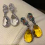 Handmade Hàn Quốc Phong Cách Mới Thời Trang Zircon Nhẹ Sang Trọng Bông Tai Thanh Lịch Bán Buôn