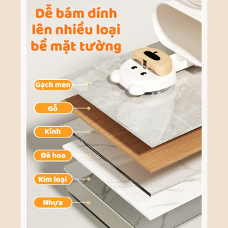 Giá treo cốc và bàn chải đánh răng Luxhome hút chân không, Kệ treo bàn chải kèm cốc  hoạt hình siêu dễ thương