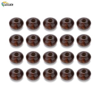 Cuticate 200 Miếng Đệm Hạt Gỗ Miếng Đệm Tự Nhiên Quả Bóng Trang Sức Làm - 7 X 12mm / Sâu