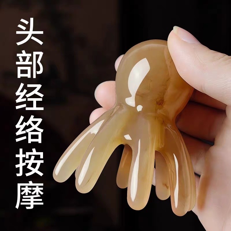 Lược Massage Bạch Tuộc Đầu Kinh Tuyến Giải Khóa Thư Giãn Cơ Bắp Lược Bạch Tuộc Massage Da Đầu Giải Khóa Huyệt Ngứa Dụng Cụ Ma Thuật 18GT