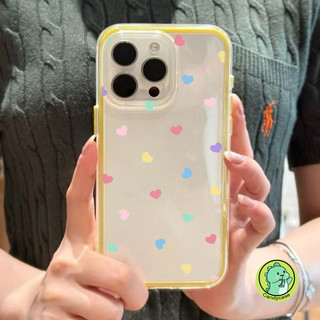Vỏ viền màu kẹo cho Vivo V30 V29 Lite V27 Pro V23 Y20 Y20S Y20i Y20A Y20T Y20G Y12A Y12S Y11S 5G 4G Vỏ sang trọng Phim hoạt hình dễ thương Tình yêu mềm Vỏ điện thoại trong suốt chống sốc