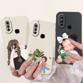 Vỏ Bảo Vệ Toàn Diện Cho Vivo V15 1819 / V15 Pro 1818 Vỏ Thiết Kế Mới Dễ Thương Trái Tim Tình Yêu Hoạt Hình Thỏ Mềm Kẹo Silicon