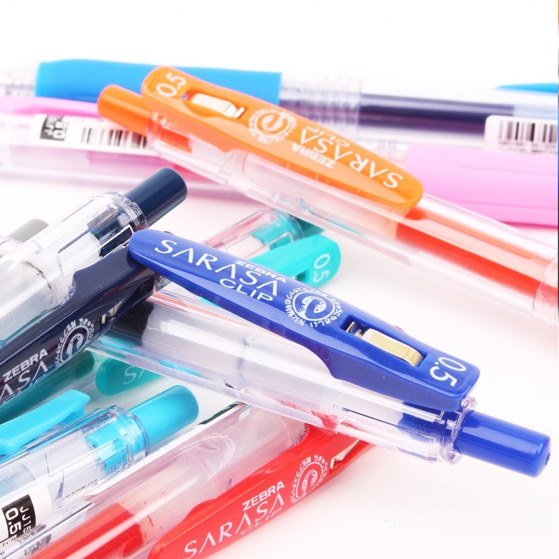 Zebra JJ15 Bút trung tính màu Bút Gel 20 màu Bút chữ ký học sinh Viết mượt mà Cầm bút để tránh trượt