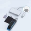 Btsg Đầu đọc thẻ USB C Đầu đọc thẻ nhớ TF Đầu nối chuyển đổi Đọc đồng thời cho máy tính xách tay Phụ kiện máy tính