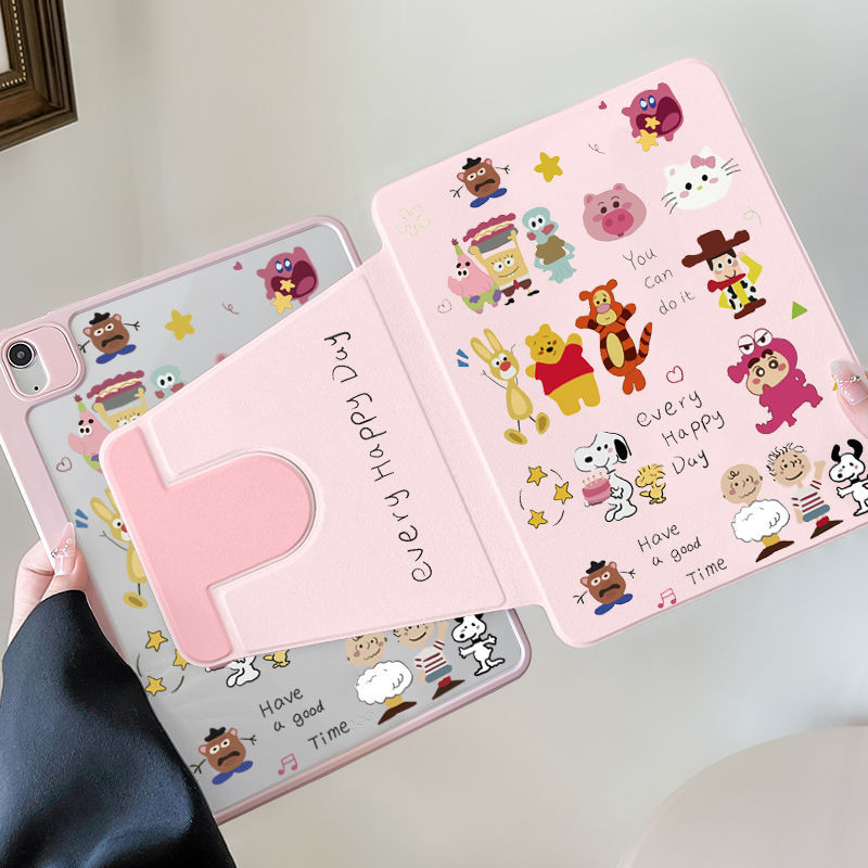 Ốp bảo vệ cho Samsung Galaxy S10 FE + Tab S6 lite 2024 S9 FE + A9 + S7 + / S8 + / S7FE S10ULTRA Tab A7 lite 8.7inch Vỏ máy tính bảng xoay 360 độ