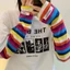 Tay áo băng YOLOGO, Tay áo chống nắng rộng dải màu, Y2k Harajuku Sọc dài chống nắng thoáng khí Vỏ bọc nữ bé gái