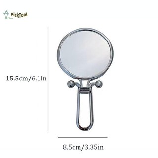 [PickTool-t] Gương di động hai mặt phóng đại 2x / 5x / 10x 360° Bàn gương cầm tay xoay Công cụ trang điểm đứng MỚI