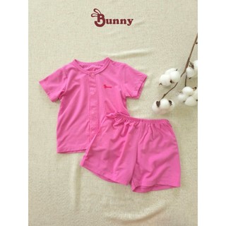 Bộ cộc cúc bấm thun lạnh Bunnybaby chất Modal mềm mịn, mát lạnh cho bé 3-10kg