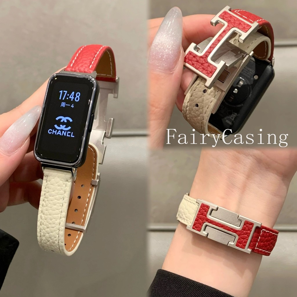 Dây Da Cho Huawei Band 9 8 10 11 Phụ Kiện Đeo Tay Thể Thao Pulseira Dây Đeo