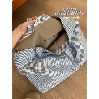 Túi vải sọc phong cách lười biếng kiểu Mỹ cổ điển