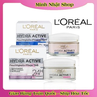 [auth] Kem dưỡng da Loreal Hydra Active 3 24h - Nội địa Đức Đủ Bill [Hot]