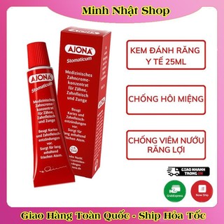 KEM ĐÁNH RĂNG AJONA TUÝP 25ML LOẠI BỎ CAO VÀ CHỐNG VIÊM LỢI CỦA ĐỨC - DATE MỚI NHẤT ĐỦ BILL