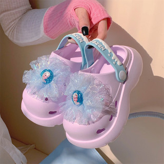 XIXITIAO Giày Sandal Trẻ Em Bé Gái Dép Công Chúa Elsa Dép Nền EVA Dễ Thương