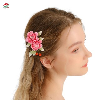 【COD】Tóc Barrettes Với Hoa Hồng Trang Trí Phong Cách Trung Hoa Handmade Phụ Kiện Tóc Cho Áo Váy Làm Kiểu Tóc Dụng Cụ