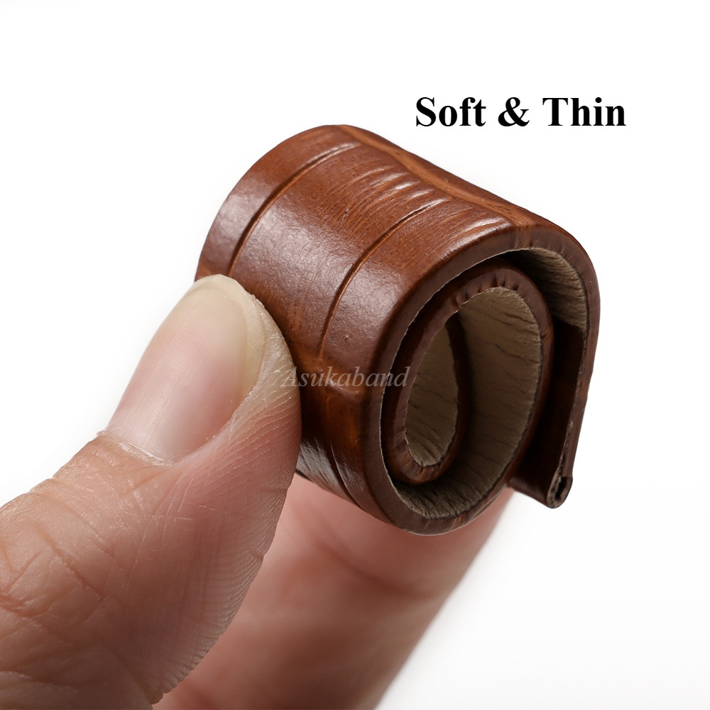 Mỏng Da Mềm Dây Đeo Đồng Hồ 18mm 20mm 22mm Da Bò PU Đồng Hồ Nam Nữ Cho Thạch Anh Cơ Đồng Hồ Chống Thấm Nước Vòng Tay Đen Nâu Trắng Hồng