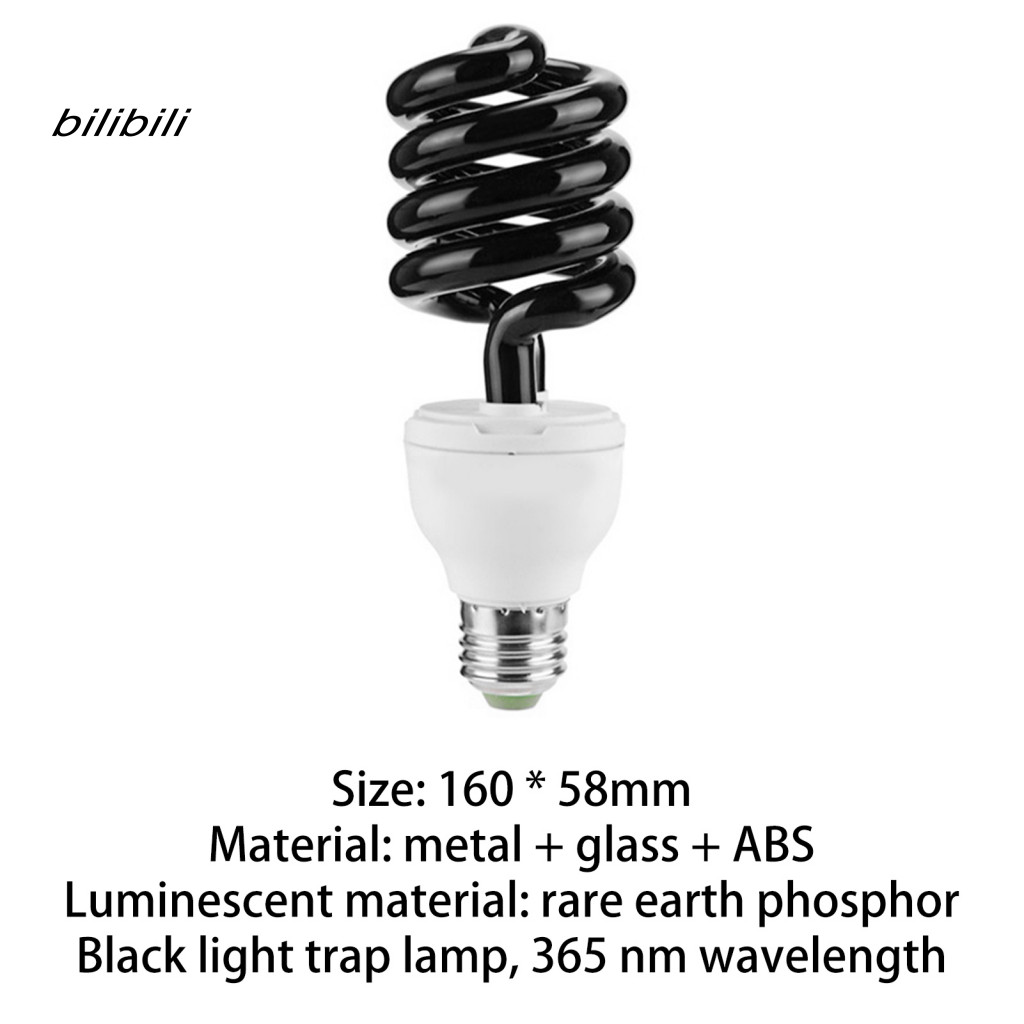 Đèn bẫy côn trùng BIL 220V Bóng đèn trang trí Kim loại xoắn ốc UV Đèn huỳnh quang để thu hút côn trùng