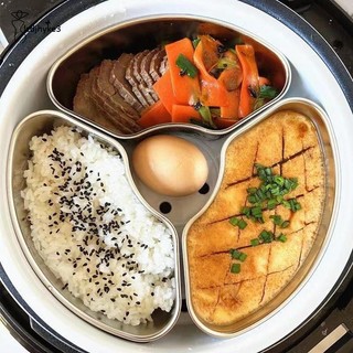 3 Hộp hấp thực phẩm có nắp đậy Bộ khay hấp có nắp đậy hình quạt