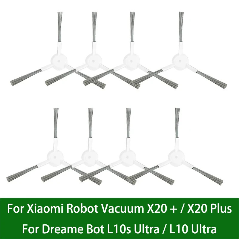 Bàn chải bên cho Xiaomi X20 + / X20 Plus S20 + / S10 Plus cho Dreame Bot L10s Ultra / L10 Ultra