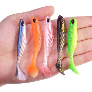 3D Mồi câu cá mềm hình mắt T-tail thực tế, họa tiết sóng sinh học, mồi câu cá nước ngọt và nước mặn, mồi câu cá Topmouth Culter Perch Bass 6NQ5