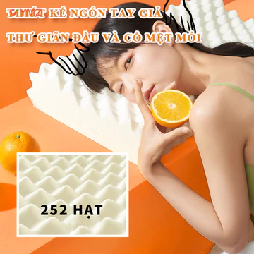Gối Cao Su Non YMZ Gối Ngủ Chất Liệu Cao Cấp Chống Đau Cổ Vai Gáy Chống Ngủ Ngáy Hỗ Trợ Ngủ Nhanh