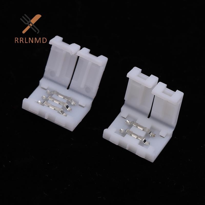 RRLNMD 10 Cái Đầu Nối Dải LED 8MM 10MM 2Pin 3Pin 4Pin 3528 5050 RGB Đơn Màu Bảng PCB Không Hàn Dây Kết Nối Hàn Miễn Phí MỚI