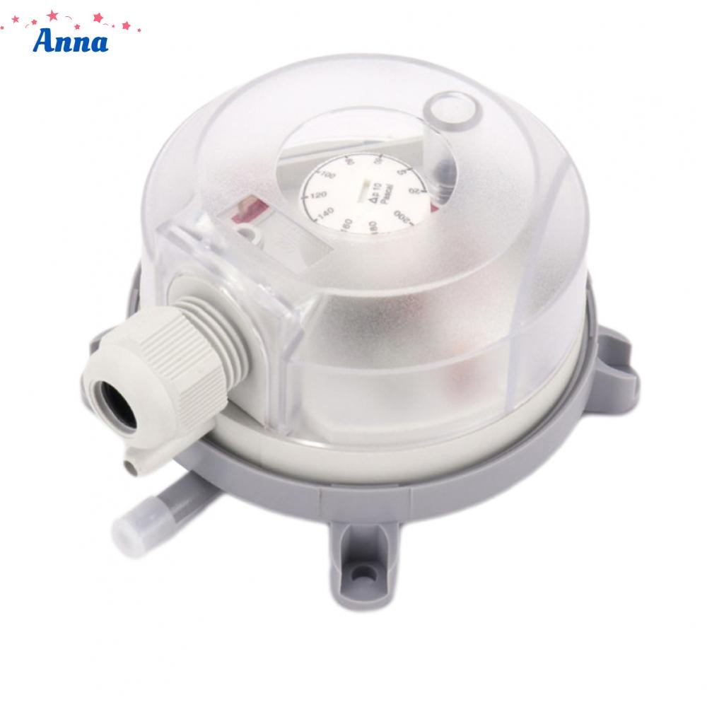 Công tắc áp suất 1 cái 20-500Pa Nhựa kỹ thuật Cảm biến đo gió màu xám