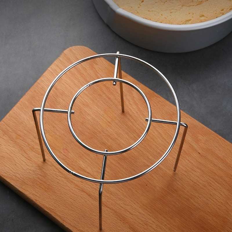 PPY Gói 2 Giá Đỡ Làm Mát Bánh Tròn Giá Đỡ Bằng Thép Không Gỉ Nướng Bánh Ngọt Hấp Dụng Cụ Hấp Đa Năng