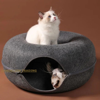 [DELION] Giường mèo Donut Đường hầm tương tác cho thú cưng Cảm thấy Đồ chơi trong nhà Nhà mèo Mèo con Đồ chơi huấn luyện chó con Đồ dùng cho thú cưng