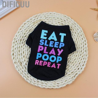 Dificuu Máy Spring và Summer Dog T -Shirt Máy mặc áo sơ mi có thể giặt được màu đen với chữ thoải mái (3XL)