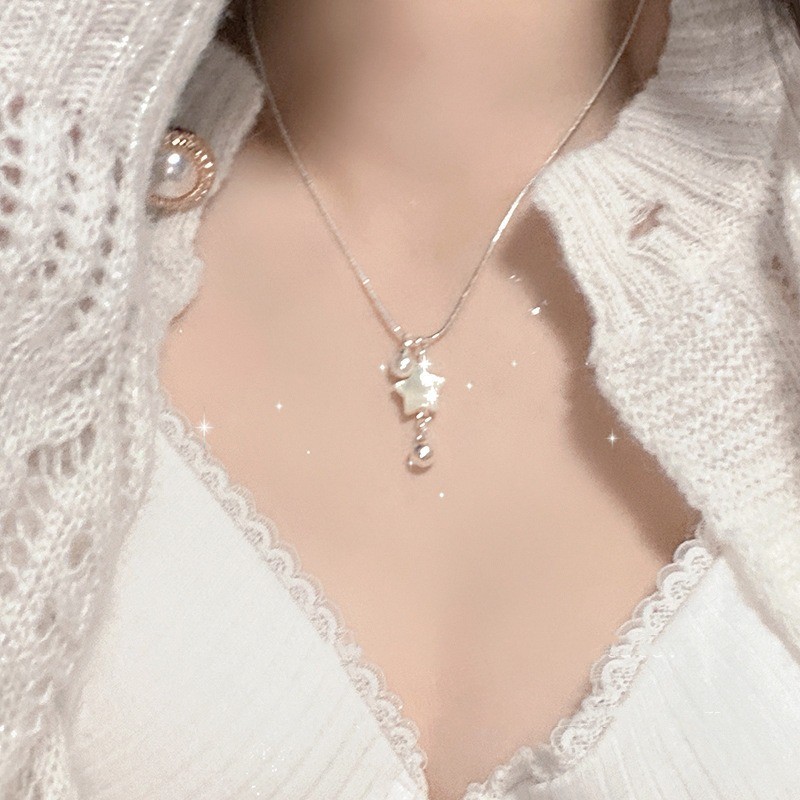 1 / 2 Chiếc Phong Cách Pháp Thanh Lịch Có Thể Điều Chỉnh Vỏ Ngôi Sao Vòng Cổ - Hợp Kim Xương Đòn Dây Chuyền