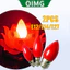 Oimg 2 Chiếc E12 / E14 / E27 Bóng Đèn LED Hình Nến Thần Đèn Thích Hợp Cho Tượng Phật Sen Đỏ Thần Phật Giáo Đám Cưới Trung Quốc
