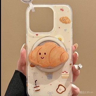 Ins Style Croissant Giá đỡ từ tính Thích hợp cho vỏ điện thoại 17 / 16promax iPhone15 / 14 Nữ 13 / 12 / 11 / 7/8/xs