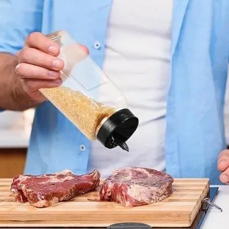 Gia Vị Trong Suốt Chai Muối Tiêu Bình Lắc Nhựa Thịt Nướng Gia Vị / Lọ Cho Gia Vị Muối Và Tiêu Bình Lắc