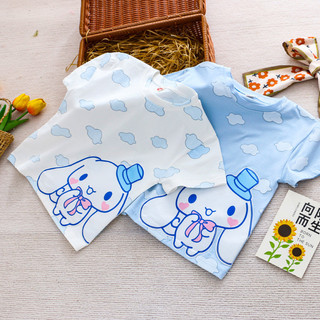 2025 Cinnamoroll Girl 's Anime In Áo Thun Hoạt Hình Mùa Hè Cổ Tròn Top Tee