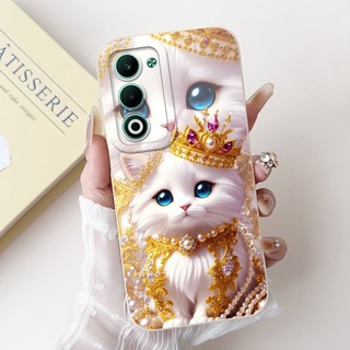 Dành Cho Oppo A5 CPH2727 Vỏ Hoạt Hình Mèo Thỏ Dễ Thương Mới Oppo A5 5G CPH2735 Vỏ Điện Thoại Silicon Mềm Bảo Vệ Ống Kính